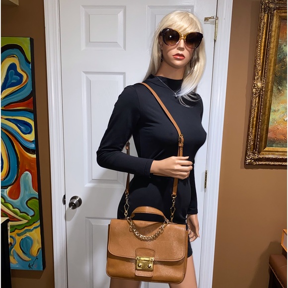 👜🤎👜Authentic Miu Miu 2 Way Brown Leather Bag - Picture 16 of 17